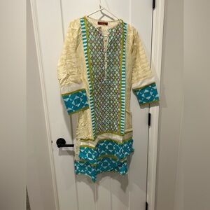 Colorful Geometric Patterned Dress